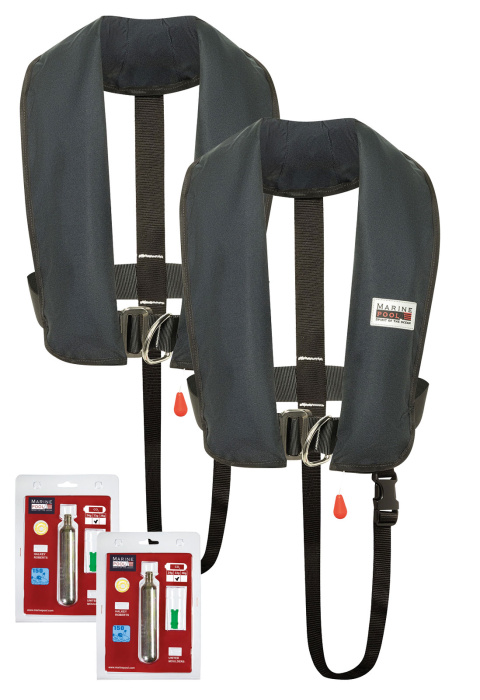 150N Classic ISO Lifejacket LB HR 2er SET incl. recharge kit