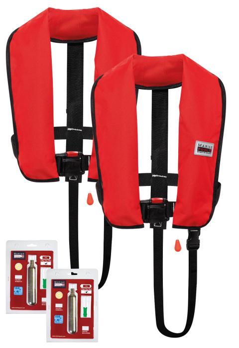 150N Classic ISO Lifejacket HR WB 2er Set incl. recharge kit