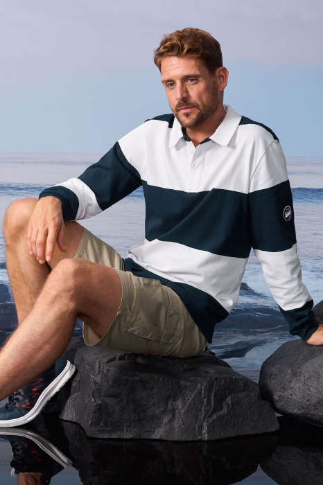 Crew Rugger Striped Longsleeve