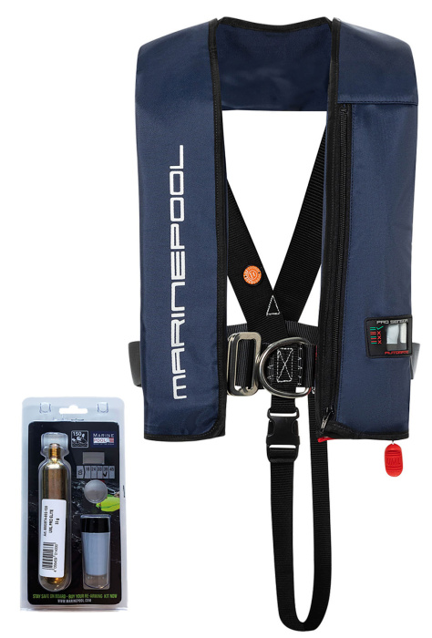 180N Racer Plus ISO Lifejacket LB UML PS Elite Set inkl. recharge kit